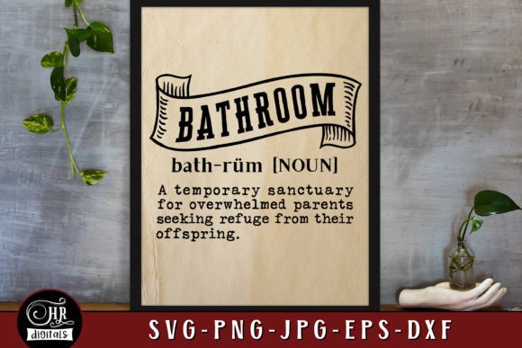 Bathroom, Temporary Sanctuary Graphics for Bloggers and Designers