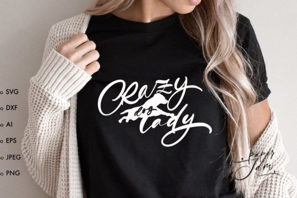 Crazy Dog Lady Svg for Crafts and Graphics