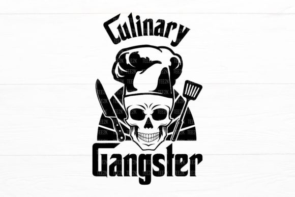 Culinary Gangster Funny Chef Cooking Graphics for Crafts