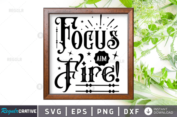 Focus Aim Fire Svg Design: A Graphic Asset for Bold Branding