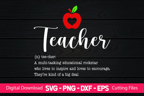 Funny Teacher Definition Graphics for Crafts