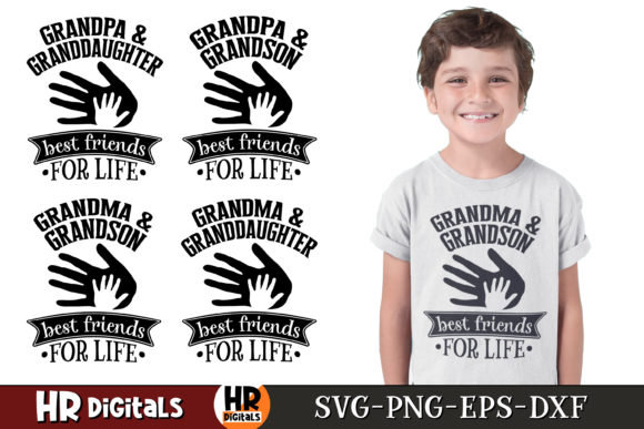 Grandma Grandpa Best Friends for Life Graphics